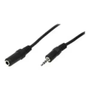 Image of LogiLink CA1055 Audio Extension Cable - 5m - Black