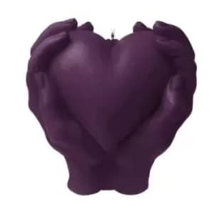 Image of Heart In Hands Candle – Violet