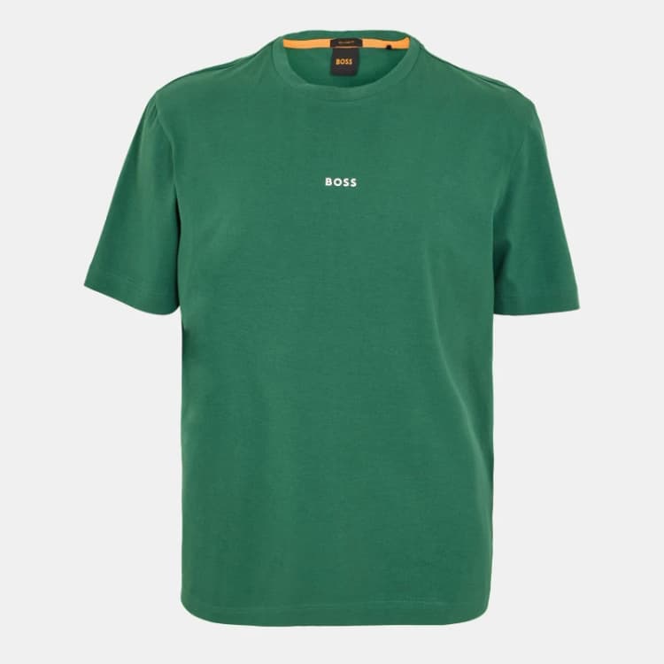 Image of Boss Mens Oversized T-Shirt Open Green male XS