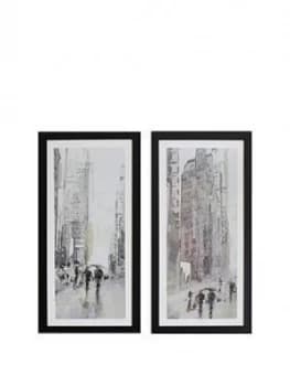 Image of Arthouse Set Of 2 Street Scene Framed Prints