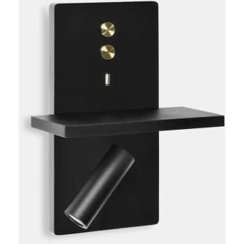 Image of Leds-c4 Lighting - Leds-C4 Elamp - LED Reading USB Light Black Gold 175lm 2700K