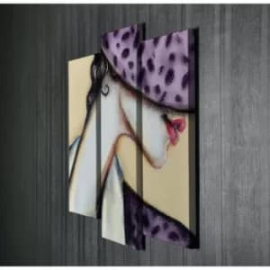 Image of UC006 Multicolor Decorative Canvas Painting (3 Pieces)