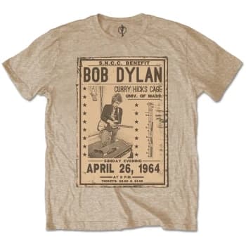 Image of Bob Dylan - Flyer Unisex Large T-Shirt - White