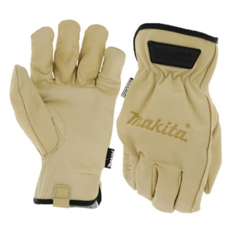 Image of Makita Durahide Leather Gloves P-84626 Colour: Beige
