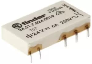 Image of Finder, 12V dc Coil Non-Latching Relay SPDT, 6A Switching Current PCB Mount Single Pole, 34.51.7.012.0019