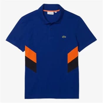 Image of Lacoste Panel Polo Shirt - Blue 18Q