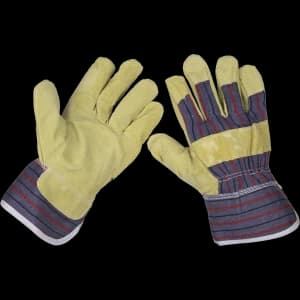 Image of Sealey SSP12 Riggers Gloves Chrome Palm L