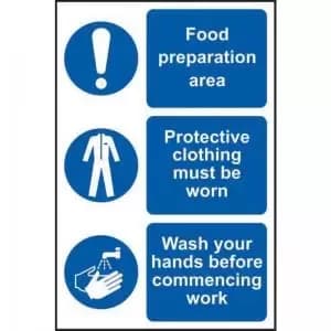 Image of This Is A Food Production AreaProtective Clothing Must Be’