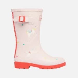 Image of Joules Kids Welly Print Wellies - Pink Unicorns - UK 2 Kids