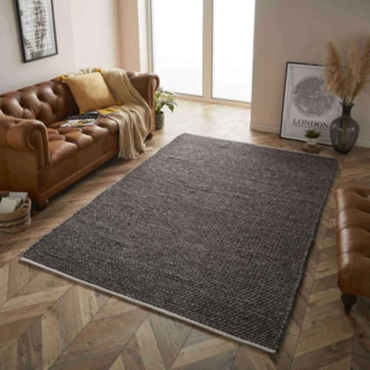 Image of Homemaker Savannah Wool Rug Charcoal - Homemaker - Size: 80X150 Charcoal 80X150 HR97901