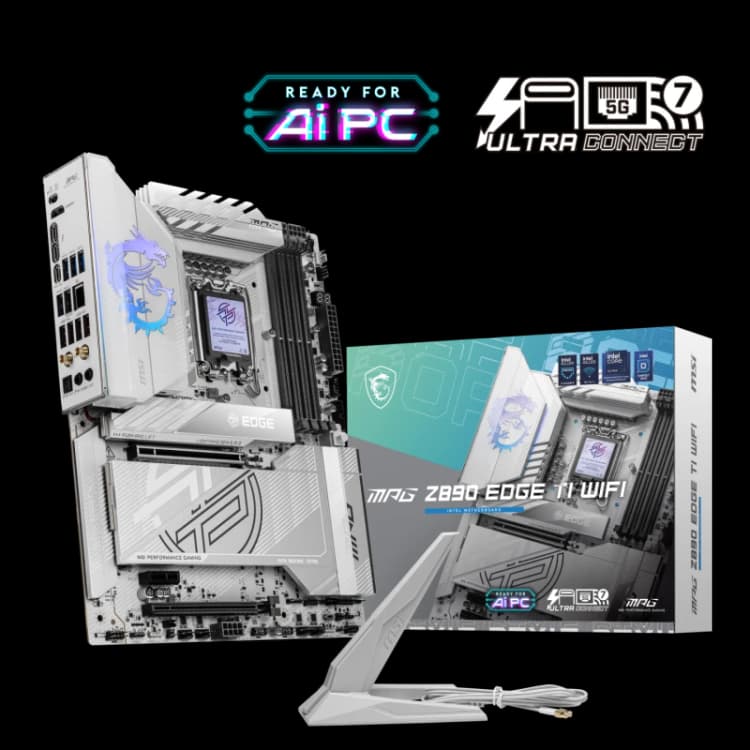Image of MSI MPG Z890 EDGE TI WIFI Intel DDR5 PCIE 5.0 LGA 1851 ATX Motherboard