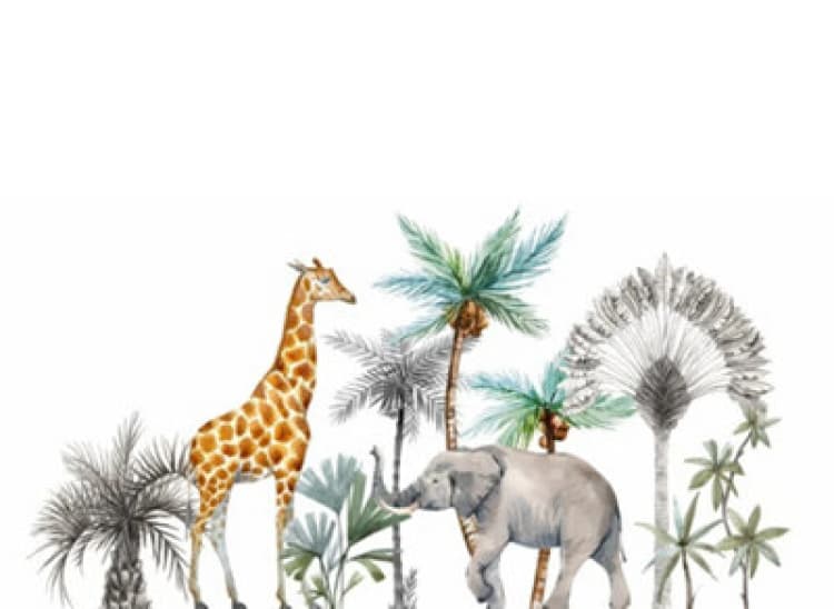 Image of As Creation African Zoo Digital Mural 350Cm X 255Cm Multi WPRAI Unisex