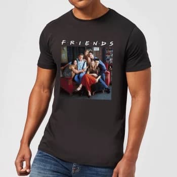 Image of Friends Classic Character Mens T-Shirt - Black - 3XL - Black