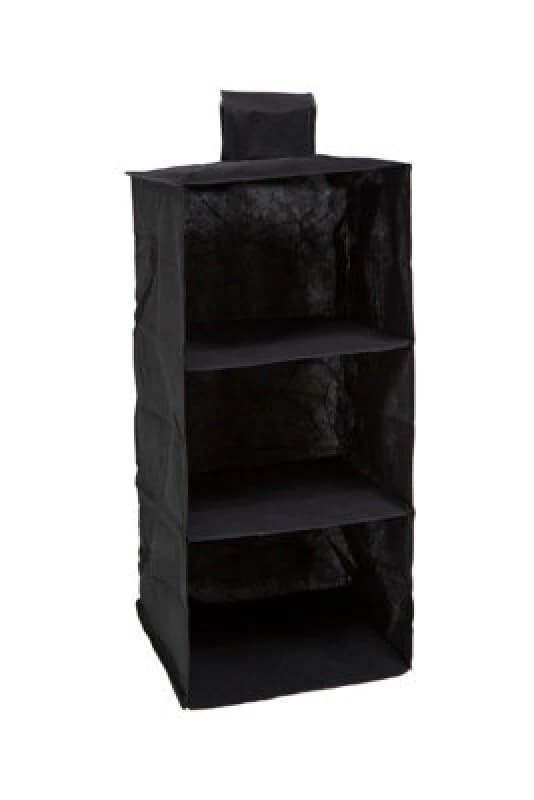 Image of Premier Housewares 3 Section Black Hanging Garment Organiser Black