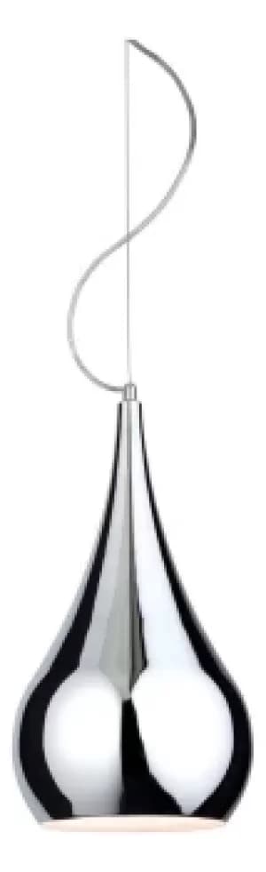 Image of Jasmin 1 Light Dome Ceiling Pendant Chrome, E27