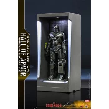 Image of Hot Toys Marvel Miniature Figure: Iron Man 3 - Iron Man Mark 1 (with Hall of Armor)