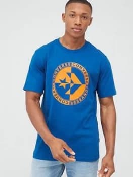 Image of Converse Checkered Star Chevron T-Shirt - Blue
