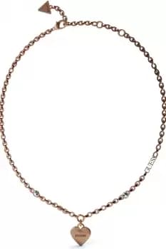Image of Ladies Guess Jewellery Falling In Love Necklace UBN02230RG
