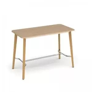 Image of Saxon rectangular poseur worktable with 4 oak legs 1800mm x 800mm -