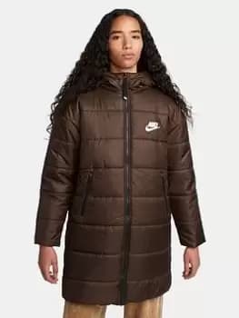 Image of Nike Nsw Synthetic Repel HD Parka - Brown, Brown Size M Women