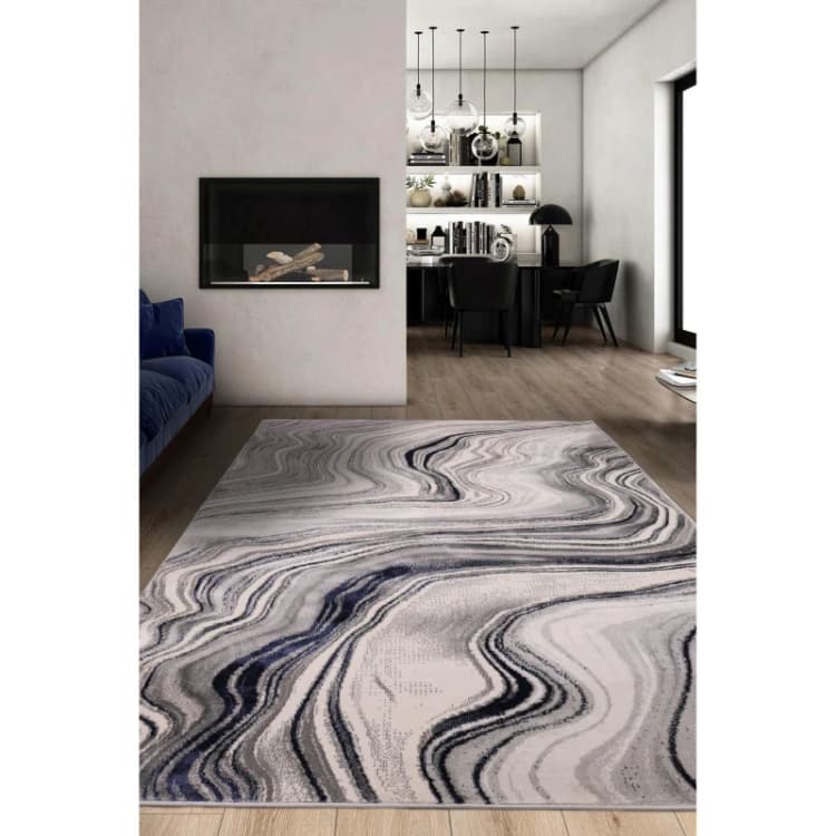 Image of Homemaker Dusk Watercolour Navy 160X230Cm Rug, Blue DUSKWARN160230