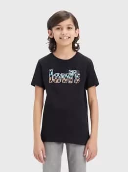 Image of Teenager Ombre Checkered Poster Logo Tee - Black