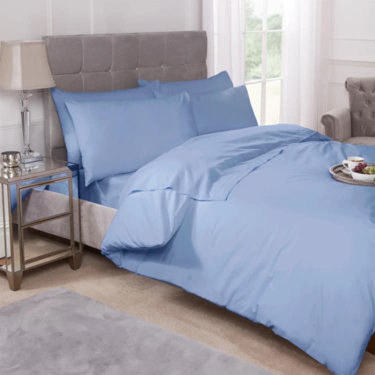 Image of Emma Barclay Duvet Set 180 Thread Count Polycotton Percale Blue unisex Single