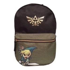 Image of Nintendo - Black Wood Boys Unisex Backpack - Black/Green