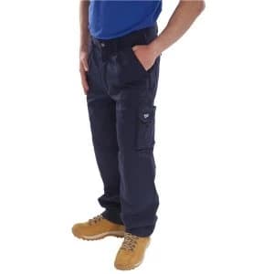 Image of Click Traders Newark Cargo Trousers 320gsm 48 Tall Navy Blue Ref