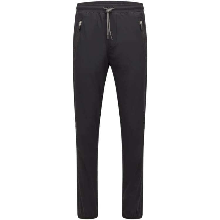 Image of Boss Mens Hwoven Black Closed Hem Woven Tracksuit Joggers Black male XS