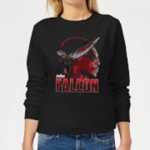 Image of Avengers Falcon Womens Sweatshirt - Black