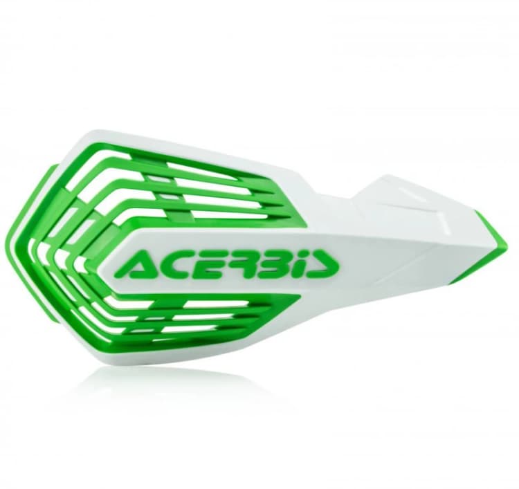 Image of 0024296.241 - Acerbis X-Future Hand Guards - White/ Green 0024296.241