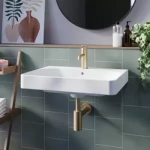 Image of Square Wall Hung Basin 600mm - Andros