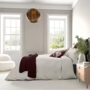 Image of Bedeck of Belfast Aris Woven Stripe Cotton Duvet Cover - Metallics