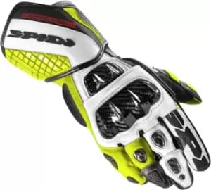 Image of Spidi Carbo Track Evo Motorcycle Gloves, black-yellow, Size L, black-yellow, Size L