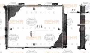 Image of x1 Behr Heat Exchanger 8MK376712-644 Genuine replacement part for Car Made in CN