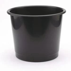 Image of Q Connect 14 Litre Polypropylene Waste Paper Bin - Black