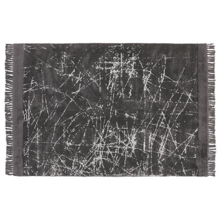 Image of Beliani Rug Hanli Dark Grey 160 X 230 Cm Viscose