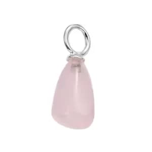 Image of Allegory Stones Silver Rose Chalcedony Tumbled Pendant Charm