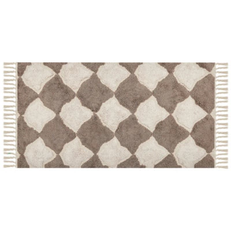 Image of Beliani Rug Sinop Beige 80 X 150 Cm Cotton