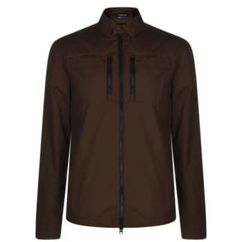 Image of Firetrap Zip Shacket Overshirt Mens - Khaki