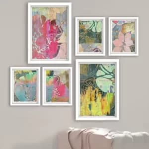 Image of SET_118 Multicolor Decorative Framed Painting (6 Pieces)