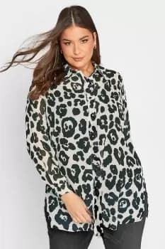 Image of Leopard Print Longline Shirt