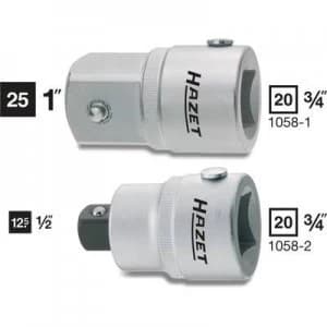Image of Hazet 1058-2 Bit adapter Drive (screwdriver) 3/4 (20 mm) Downforce 1/2 (12.5 mm) 52.3mm