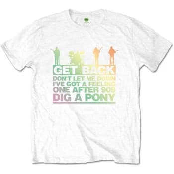 Image of The Beatles - Get Back Gradient Unisex Medium T-Shirt - White