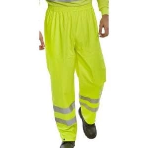Image of BSeen Over Trousers PU Hi Vis Reflective 2XL Saturn Yellow Ref