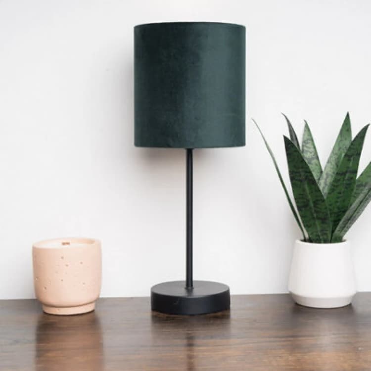 Image of K Living Hove Table Lamp With Green Shade