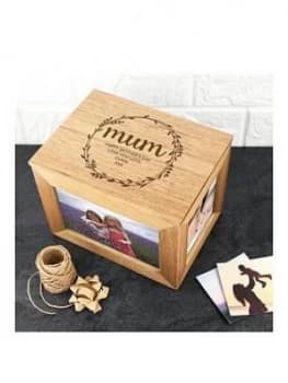 Image of Personalised Oak Photo Cube