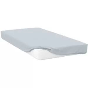 Image of Belledorm 400 Thread Count Egyptian Cotton Fitted Sheet (Single) (Duck Egg Blue) - Duck Egg Blue