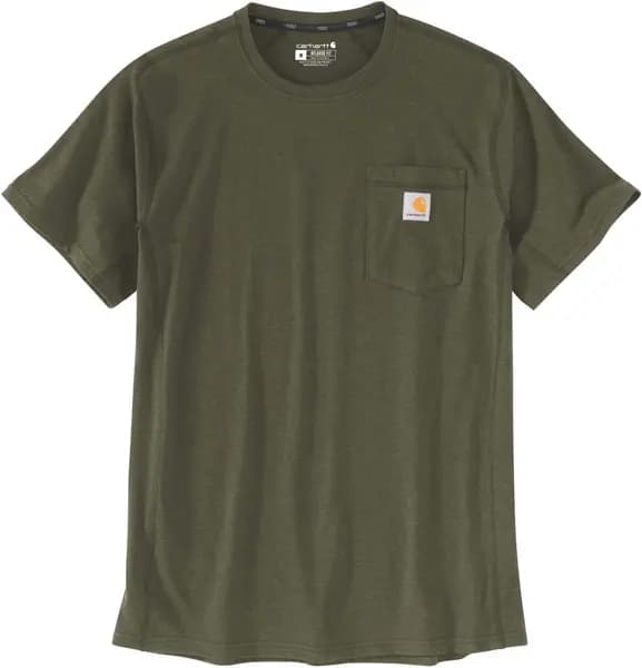 Image of Carhartt Force Relaxed Fit Midweight Pocket T-Shirt, green, Size 2XL